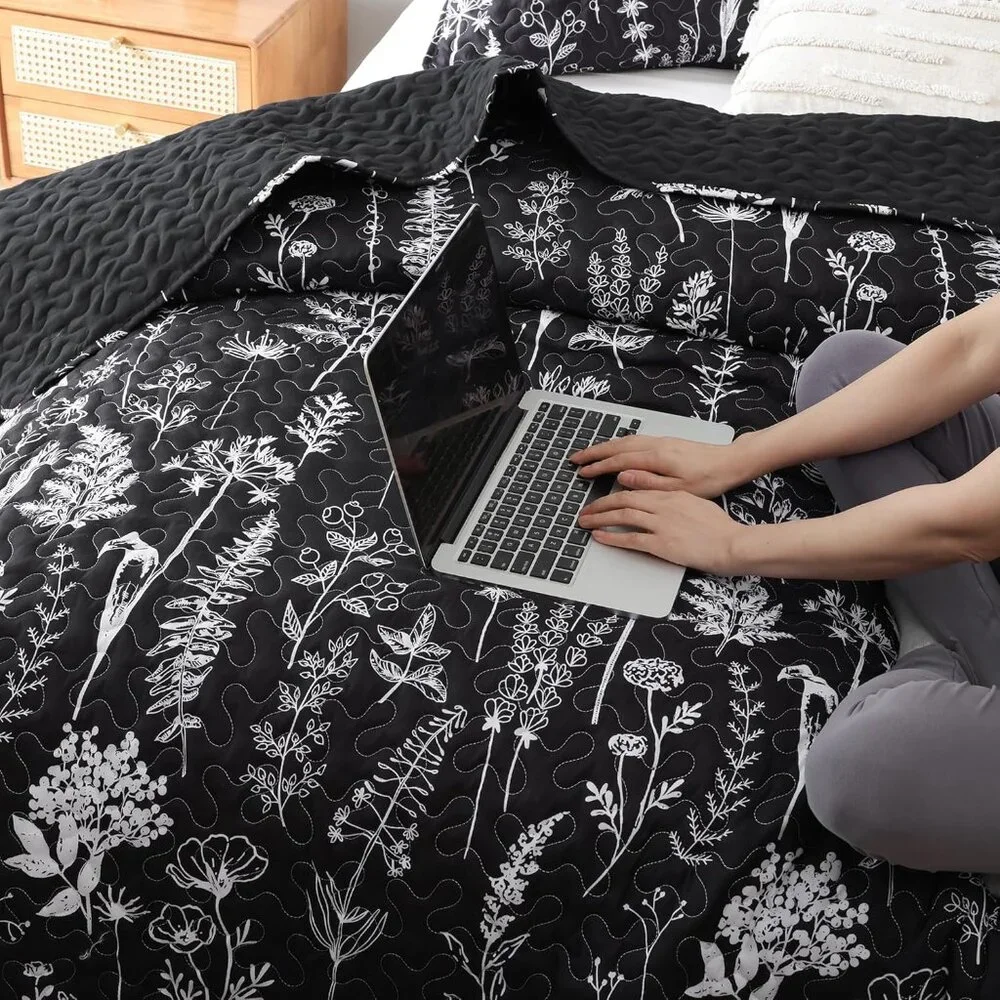 New Quilts Queen Size Bed Spread Botanical 3 Pieces Quilts Queen Size Sets